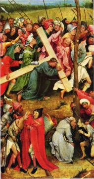 ヒエロニムス・ボッシュ Painting - 十字架を背負うキリスト 1490年 ヒエロニムス・ボス